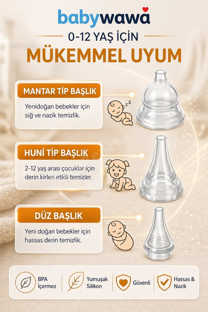 H-031 Şarjlı Kendini Temizleyen 5 Kademe Burun Aspiratörü 0-12 Yaş Işıklı Müzikli Nasal Aspiratör
