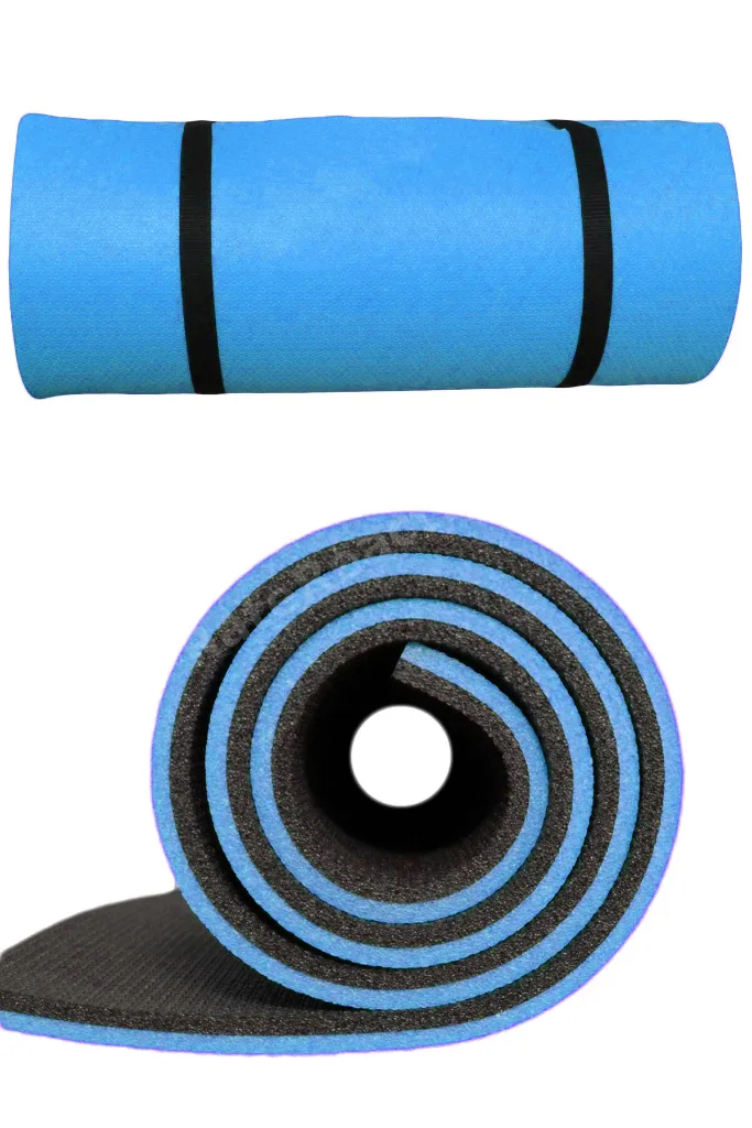 16 Mm Taşıma Askılı Çift Taraflı Iki Renk Kamp Pilates Minderi Yoga Matı Mn903