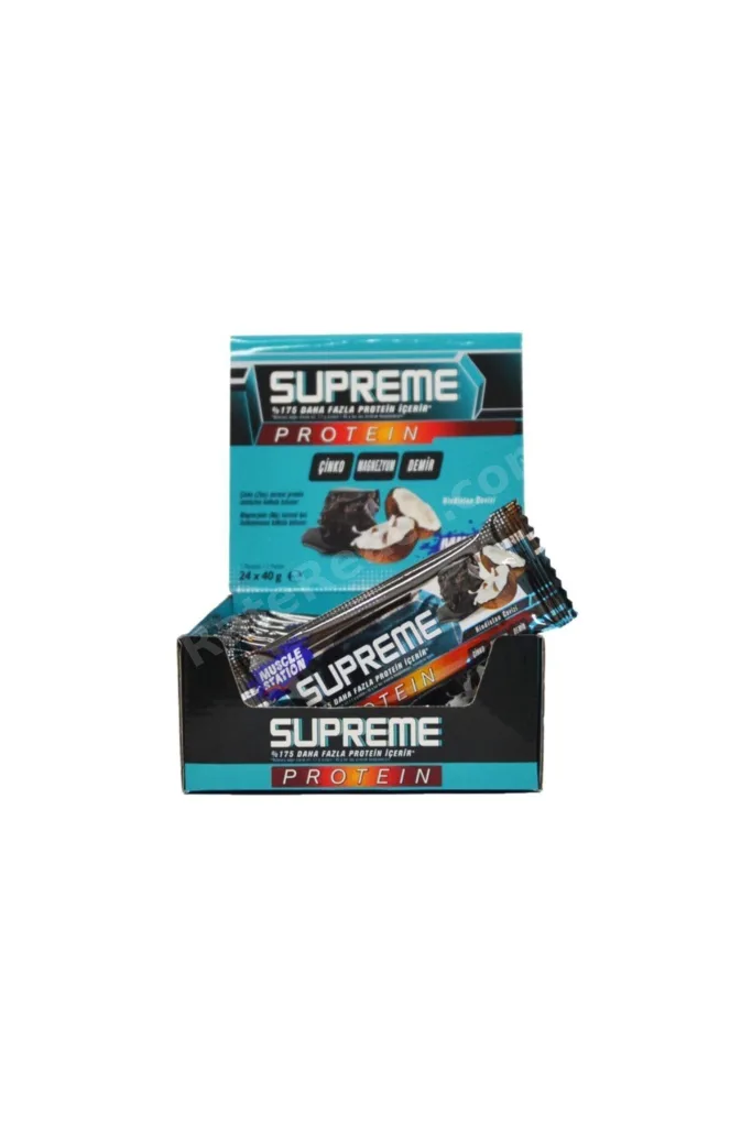 Supreme Protein Bar Dark Chocolate Coconut 40 gr 24 Adet