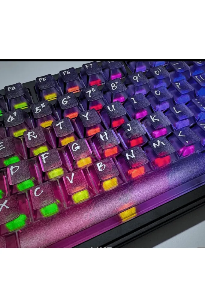 Nebula bulutu Keycaps Renkli Sisli Mekanik RGB Klavye Tuş Takımı