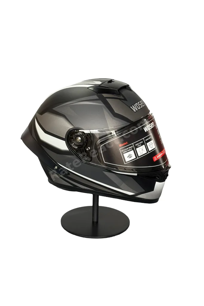 Ws-602 Güneş Gözlüklü Full Face Kask (Şeffaf Vizörlü) MATT BLACK K4 (602)