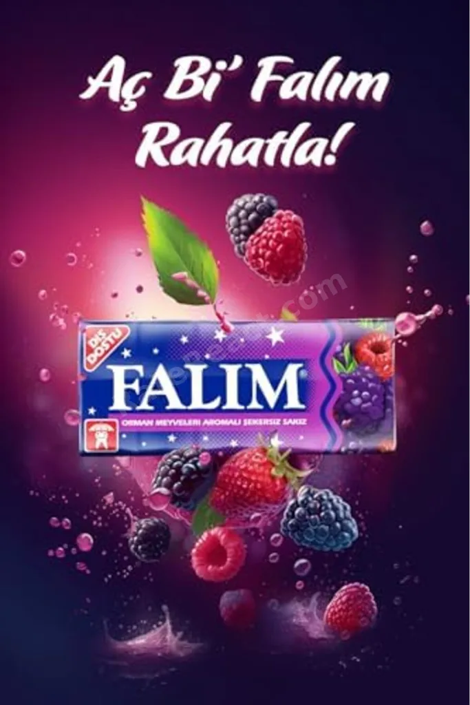 meala kozmetık store 5'li Orman Meyveleri Aromalı Şekersiz Sakız 35 gr 20 Adet 2026 919086