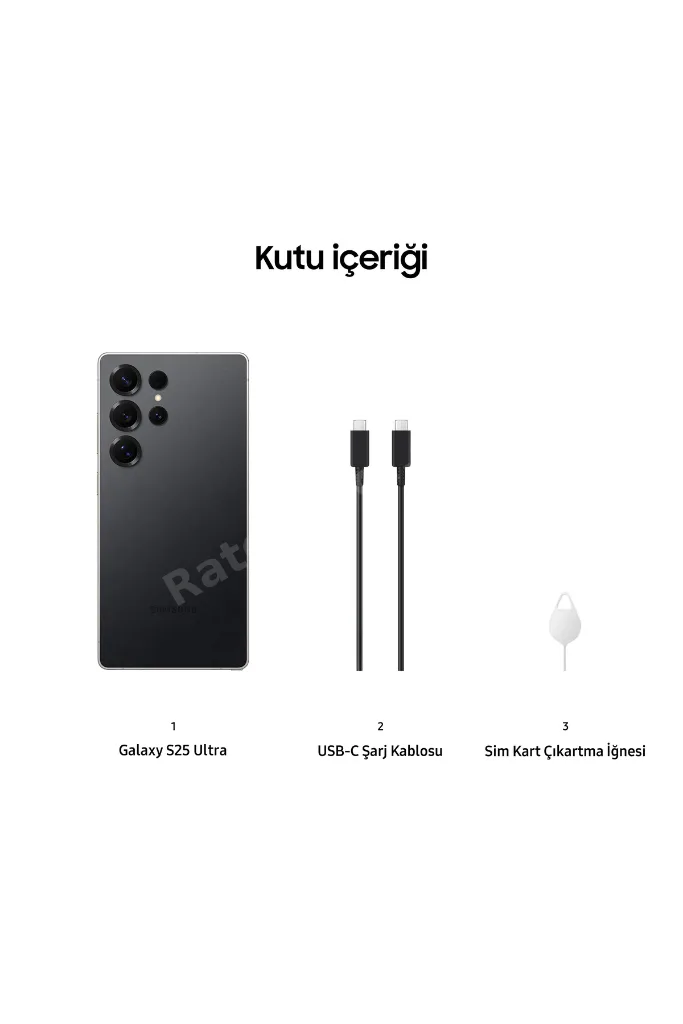 Galaxy S25 Ultra 512 GB Titanyum Siyah (Samsung Türkiye Garantili)