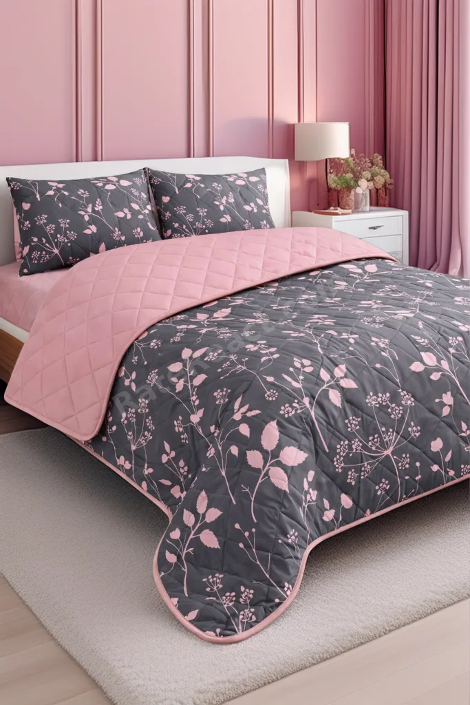 Çift Kişilik Kapitone Yatak Örtüsü Seti Pike - 200X230cm - 2 Adet Yastık Kılıflı