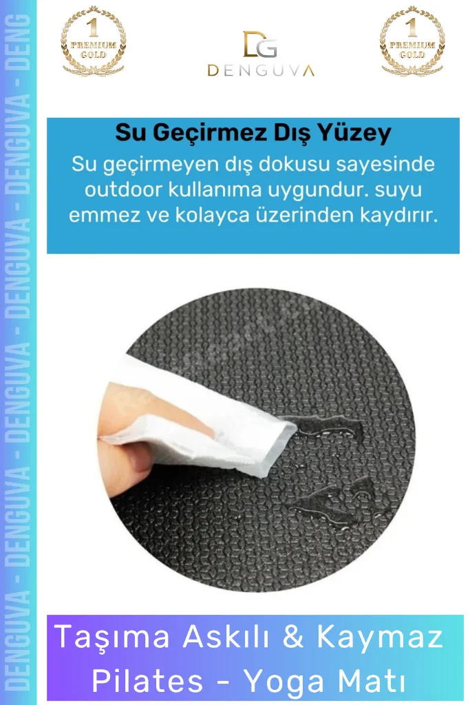 #YogaMinderi Taşıma Askılı Konfor Kamp Pilates Yoga Spor Kaymaz Meditasyon Minderi 16mm Mat