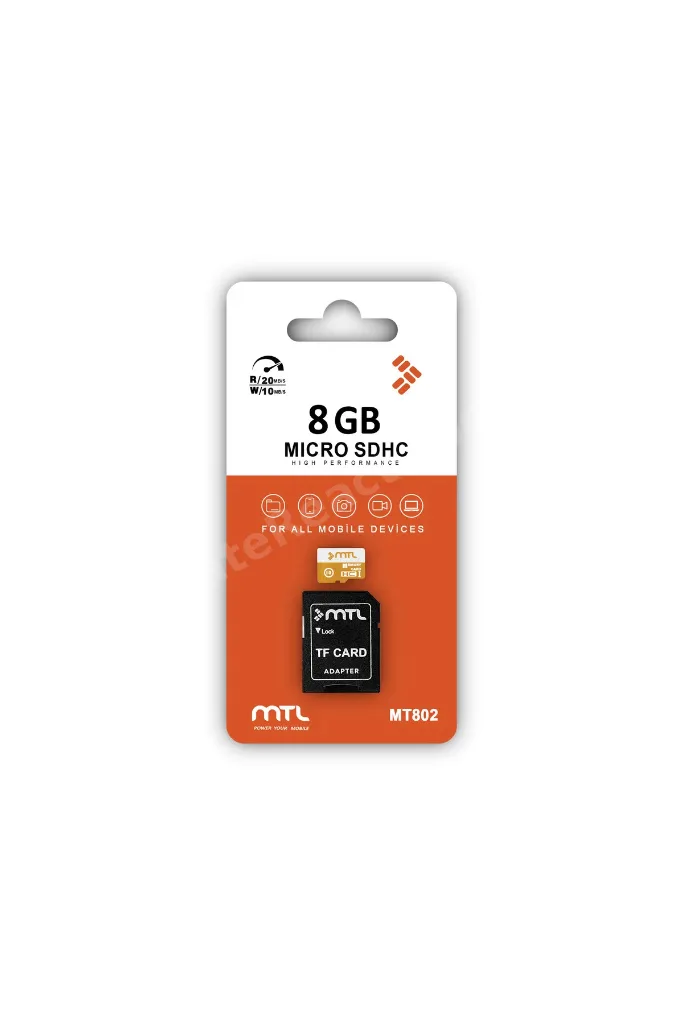 8GB Micro SD Kart (TF Card) Class 10 - Telefon Tablet Kamera Uyumlu Hafıza Kartı