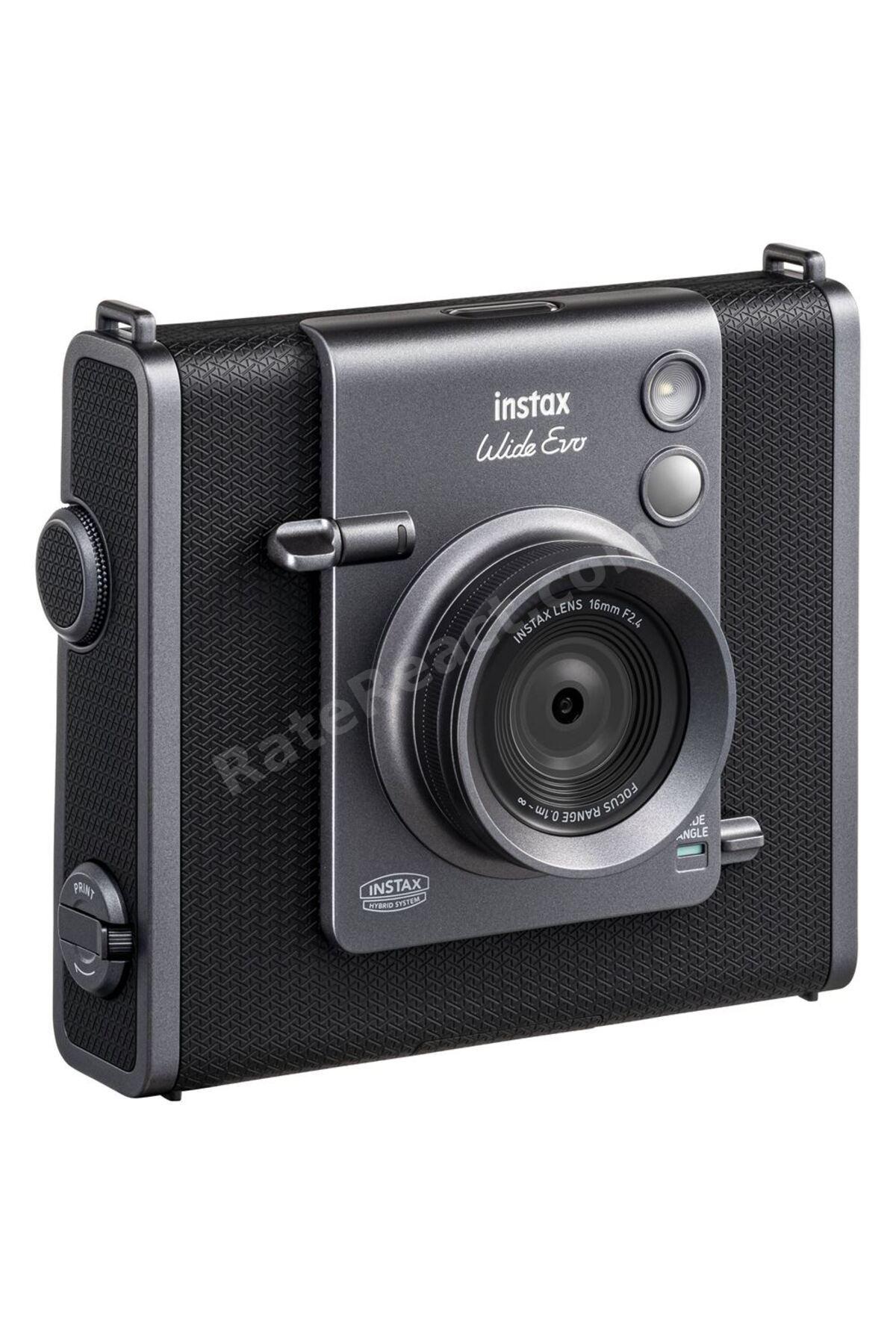 Instax Wide Evo Siyah Şipşak Anında Baskı Hybrid Fotoğraf Makinesi ve 20'li Film