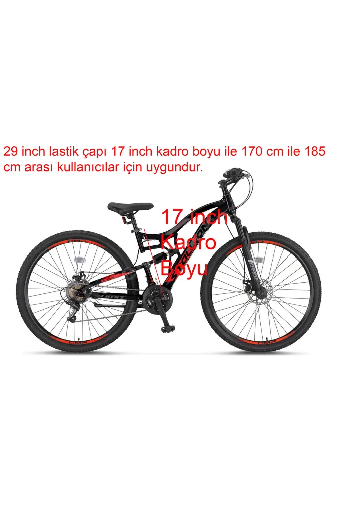 STALLION 2D 29 Jant Disk Fren Çift Amortisörlü Bisiklet (170 cm üstü boy)
