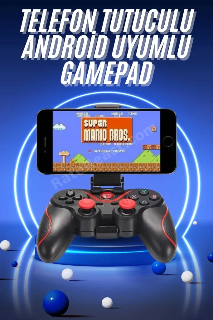 Joystik Gamepad Bluetooth Telefon Tutucu Oyun Kolu Telefon Android Uyumlu