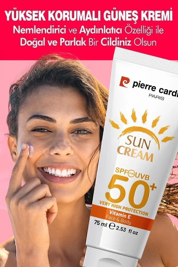 SPF 50 Leke Karşıtı Yüksek Koruyucu Yüz Güneş Kremi 75 ML Normal Ve Kuru Ciltler İçin