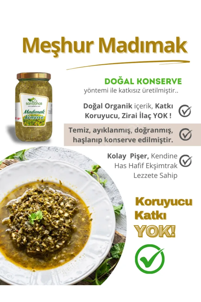 Madımak Konservesi (600 GR) - 2'li Paket Tokat Sivas Amasya Madımak