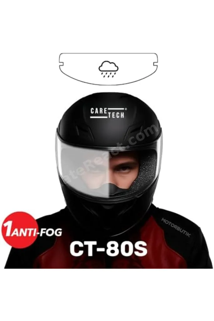 TTKTEKNOLOJİ CT-80S Motosiklet Kask Buğu Önleyici Film - Kask Vizörü Anti Fog Kolay Montaj (KASK DEĞ