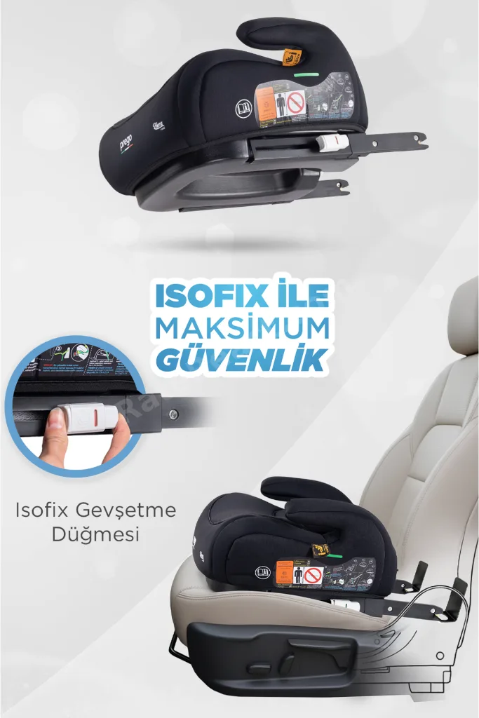 Hera 15-36 Kg Emniyet Kemeriyle Kullanılabilen Isofixli Oto Koltuğu Yükselticisi İ-Size-Belgeli