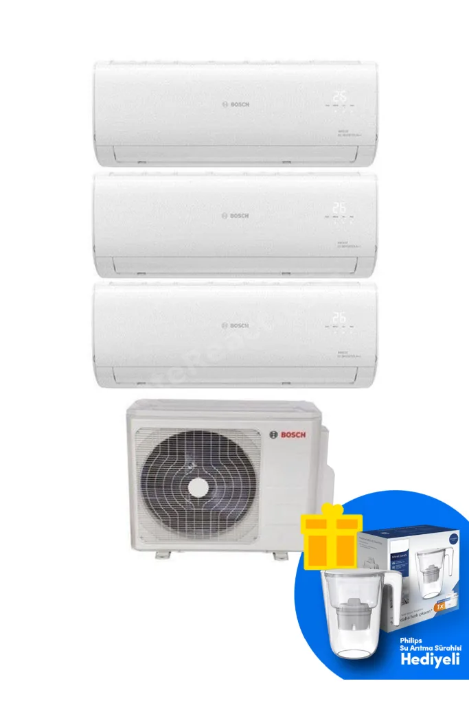 Multi Split İnverter Klima 28000 Btu 1 Dış + 3 İç Ünite 9+9+12 Btu (Su Arıtma Sürahisi Hediyel