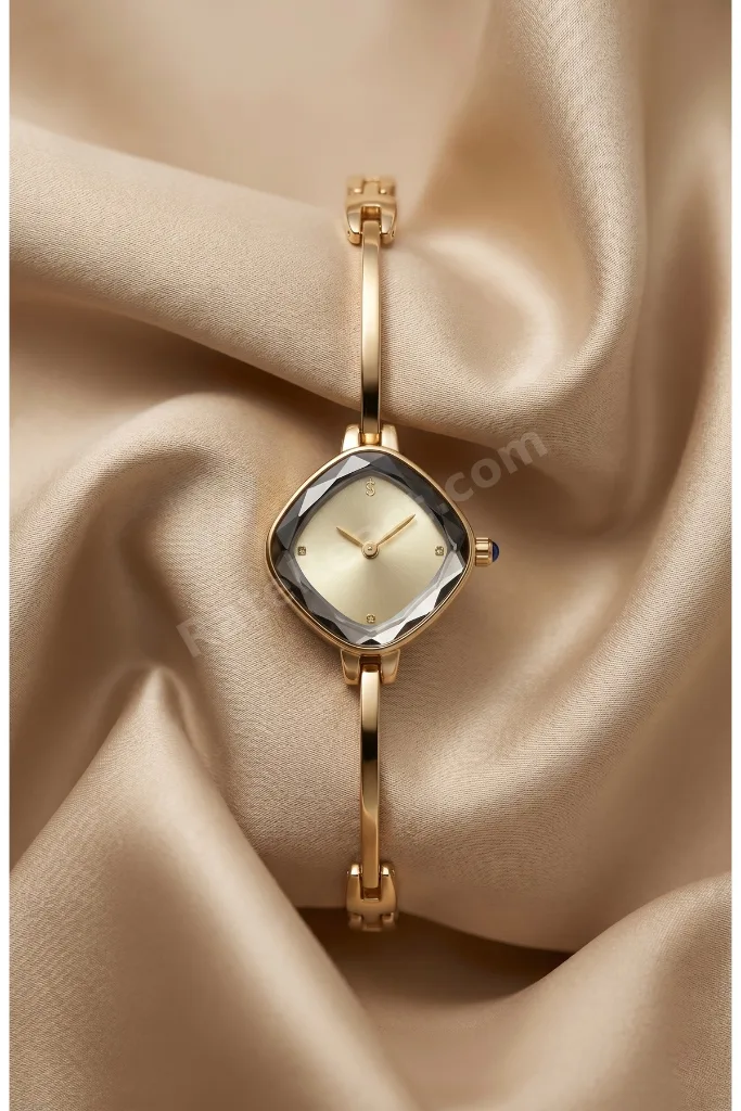 Kadın Çelik Saat Gold Renk Special Cushion Kasa Vintage Old Money Luxury Zarif Şık Kadın Kol Saati | Limited Edition 2026