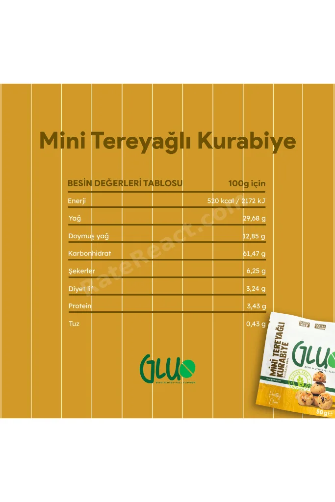 Glutensiz Mini Tereyağlı Kurabiye