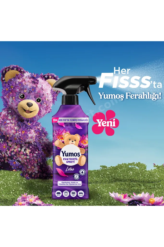 Yumoş Ev veTekstil Spreyi Lotus Yıkanması Zor Eşyalar İçin 450 ml x2