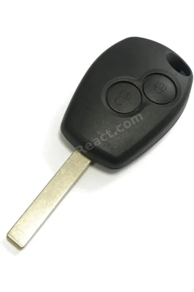 TTKTEKNOLOJİ AutoHan Keys Renault Clio 3, Kangoo 2, Uyumlu 2 Butonlu Siyah Anahtar Kabı, 2006-2012 M