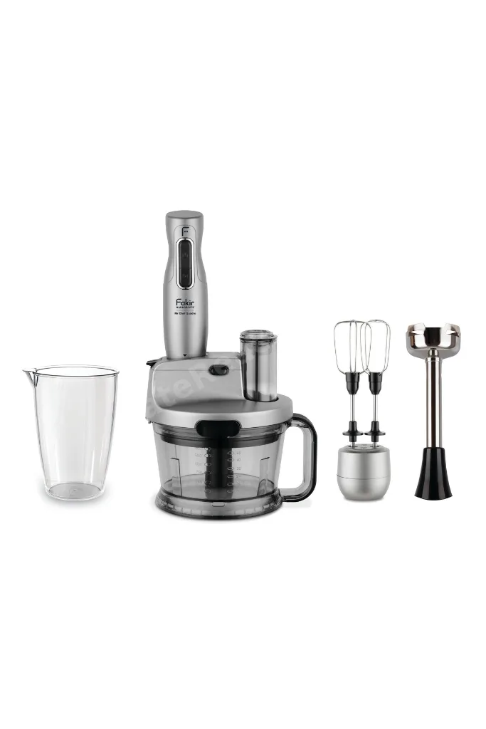 Mr Chef Quadro Silver 1000W Blender Set – 1500 ml Doğrayıcı Hazneli Çok Amaçlı Mutfak Robotu