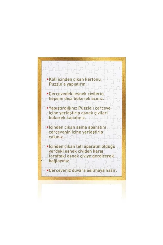 Sar Puzzle&nbsp;puzzle Ve Yapboz Çerçevesi 1000 Parça Için Ebat 68cmx48cm Altın Sarısı (gold)