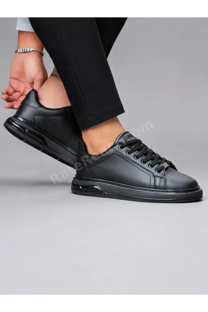 Erkek Jel Tabanlı Ekstra Rahat Günlük Spor Ayakkabı Kalın Taban Bağcıklı Sneaker Yürüyüş Ayakkabıları