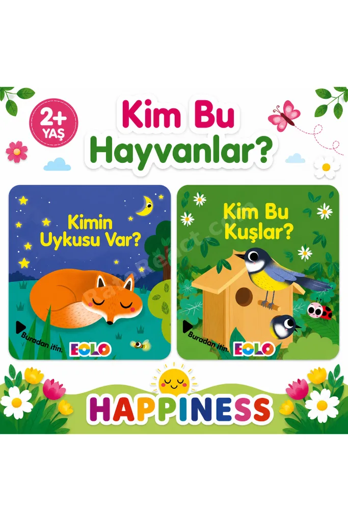 Kimin Uykusu Var? & Kim Bu Kuşlar? 2’li Eğitici Kitap Seti 2+ Yaş