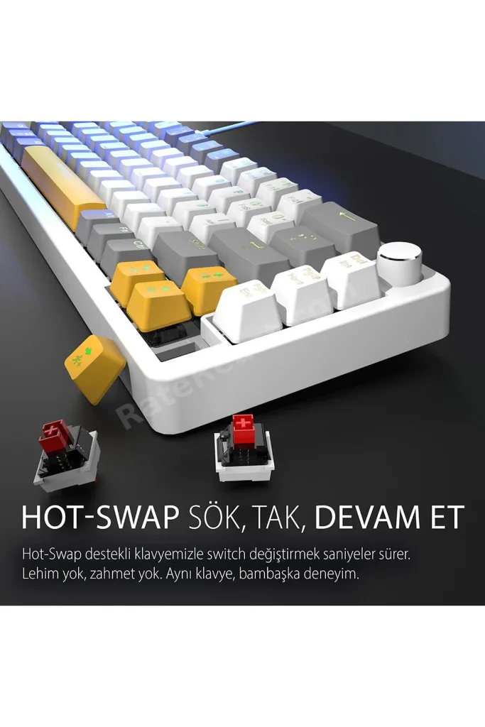 IKG-457 Empousa Hot Swap Red Switch Makro Mekanik Klavye