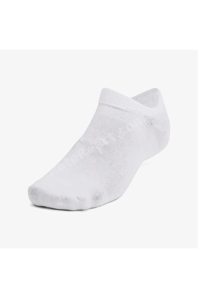 Essential No Show Unisex Beyaz 6'lı Çorap