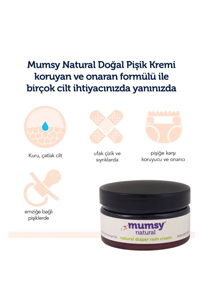 Doğal Pişik Kremi 100 ml, 22 Bitki ve 3 Vitaminle Zenginleştirilmiş Organik, Koruyucu ve Onarıcı