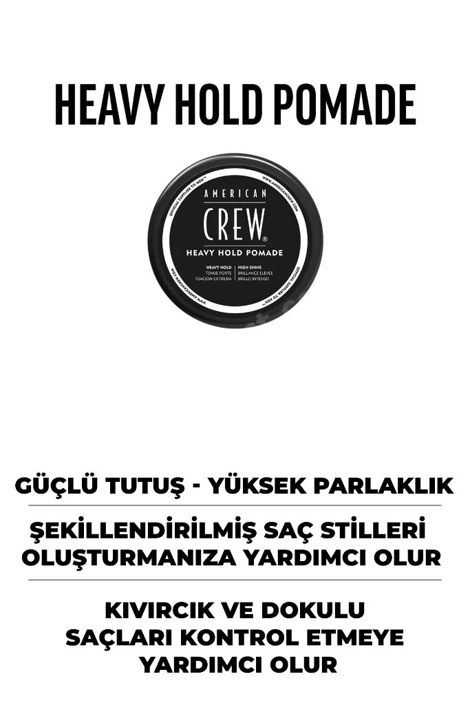 Heavy Hold Pomade 85 g – Gün Boyu Sabit Ultra Güçlü Parlak Erkek Wax