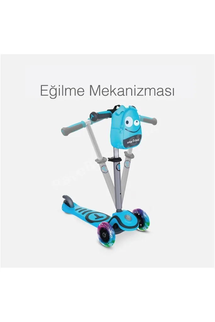 T1 3’ü 1 Arada Oturaklı ve Çantalı Çocuk Scooterı (15 Ay - 5 Yaş) - Blue