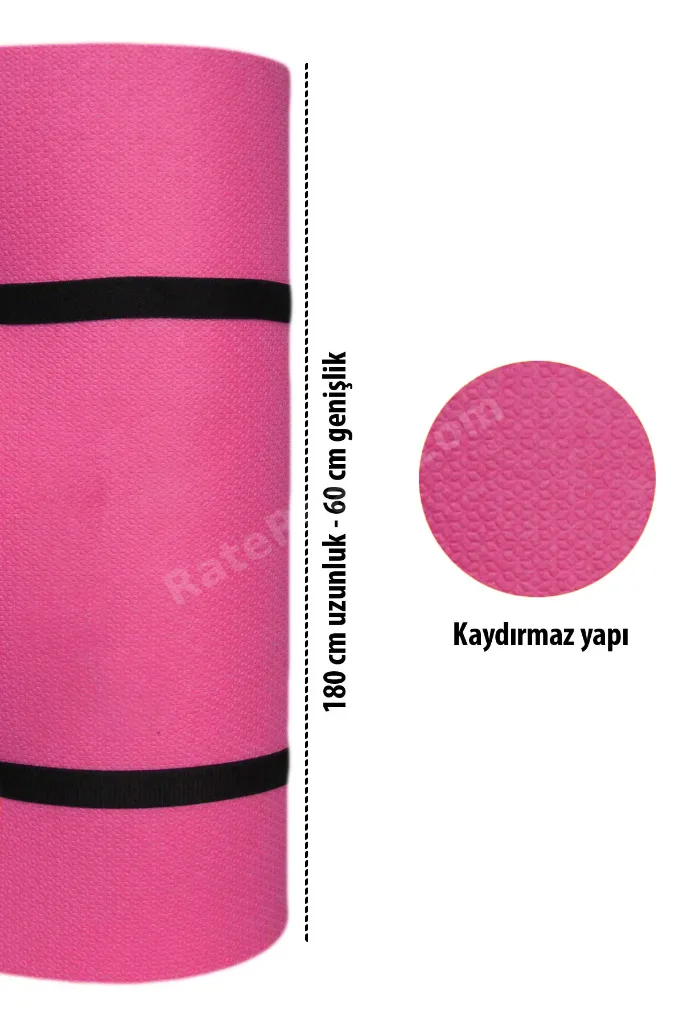 16 Mm Taşıma Askılı Çift Taraflı Iki Renk Kamp Pilates Minderi Yoga Matı Mn903