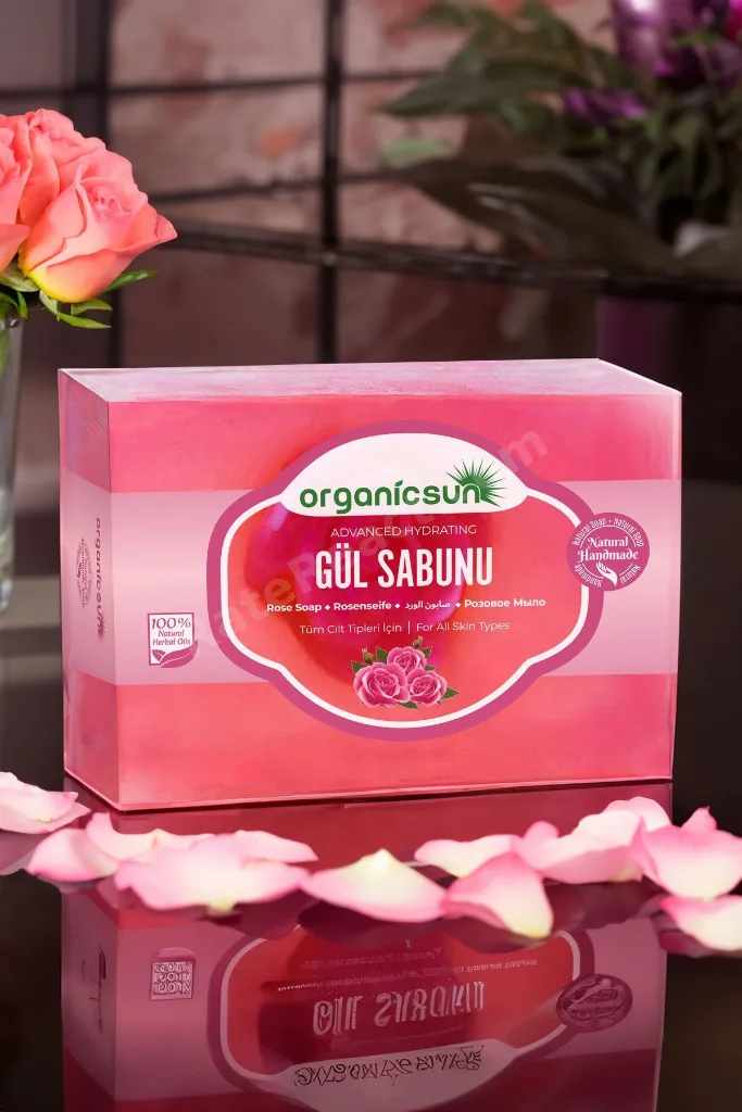 Doğal Gül Sabunu 140 Gr Tüm Cilt Tipleri İçin Onarıcı Besleyici Natural