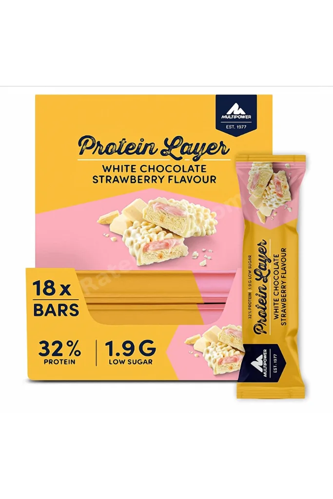 Protein Layer 50 Gr 18 Adet BEYAZ ÇİKOLARA ÇİLEK Aromalı
