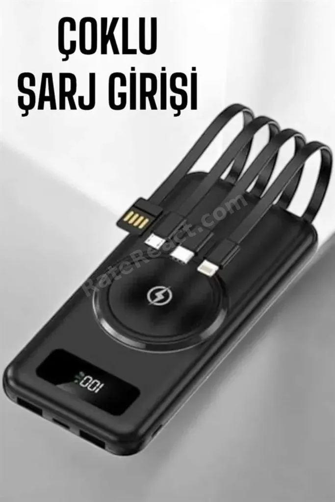 10.000 Mah Powerbank 4 Portlu Hızlı Şarj Dijital Göstergeli İthalat