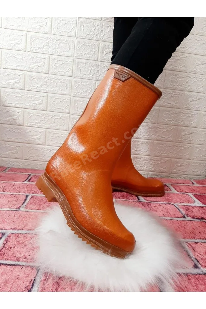 Safi Kauçuk Içi Miflonlu Kaymaz Krep Çizme Uzun 33cm