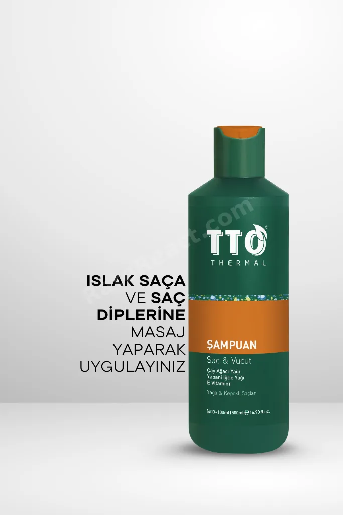 Thermal Saç ve Vücut Şampuanı 500 ml Yeşil Çay Ağacı Yağı Kepek Pullanma Karşıtı Şampuan