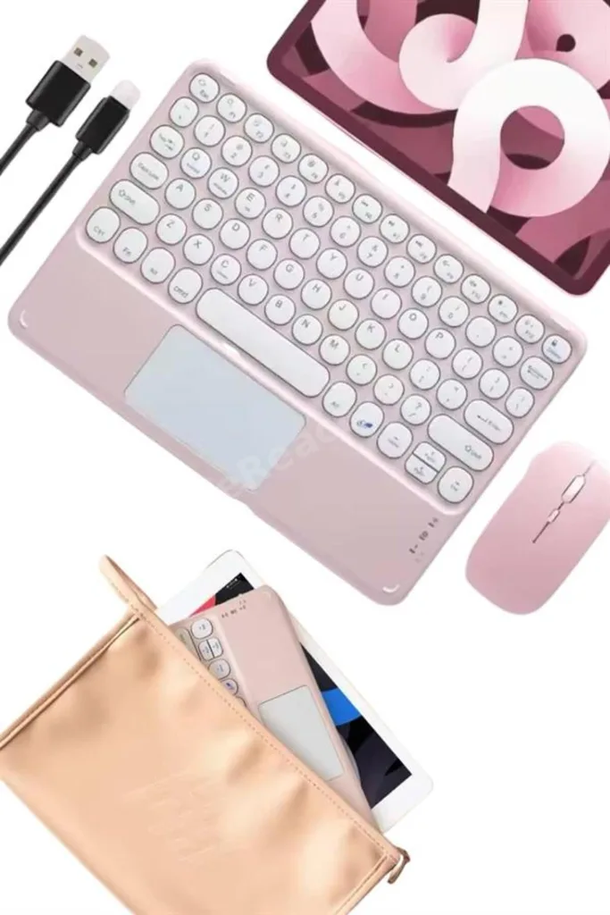 Bluetooth Touchpad Klavye Ultra İnce Taşınabilir Q Klavye