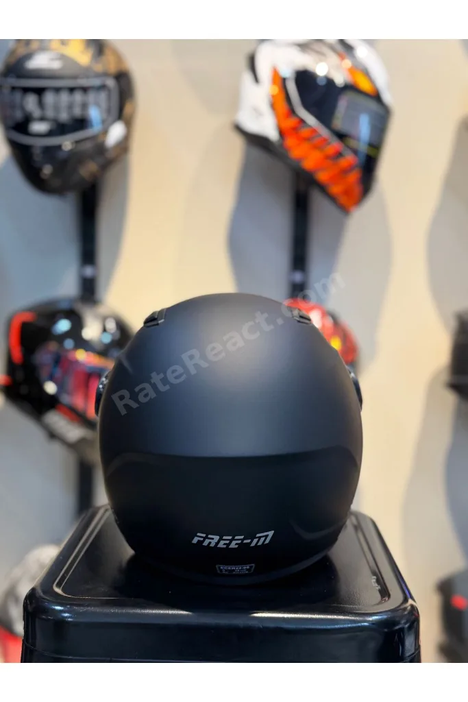 FR-215 Mat Black Yarım Camlı Çocuk Kaskı