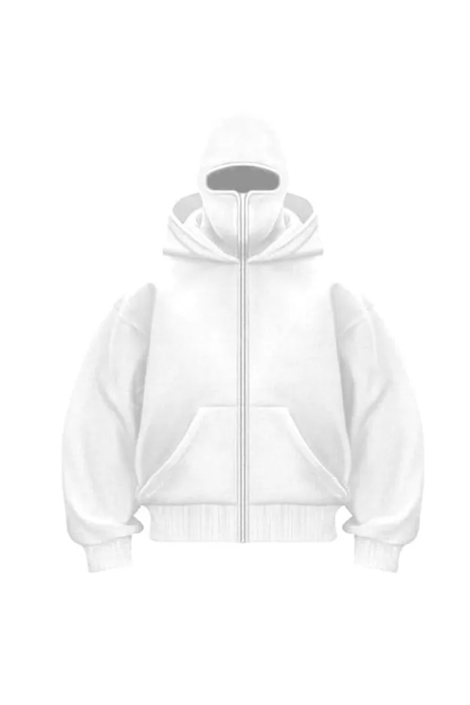 Style Vers Balaclava Tam Fermuarlı Kapüşonlu Maske Kapüşonlu