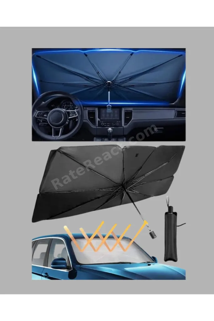 ShopletSell Ön Cam Güneşliği – Kalın Kumaş ve Cam Elyaf İskelet ile Maksimum UV Koruma 1274129