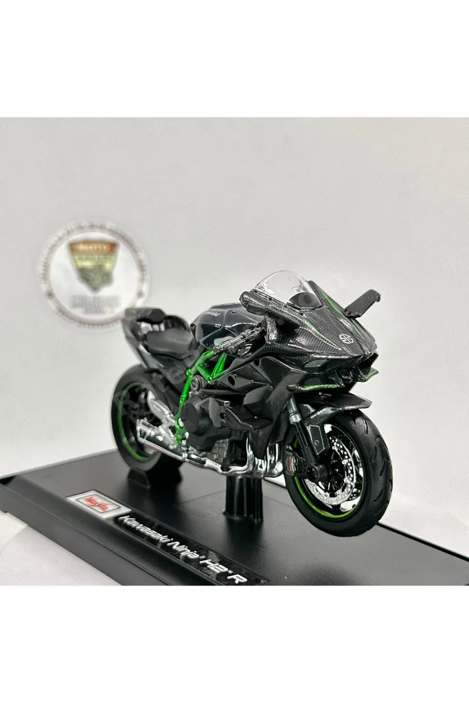 Kawasaki Ninja H2R 1:18 Diecast Stantsız Motosiklet Model – Lisanslı Metal Maket Oyuncak & Biblo