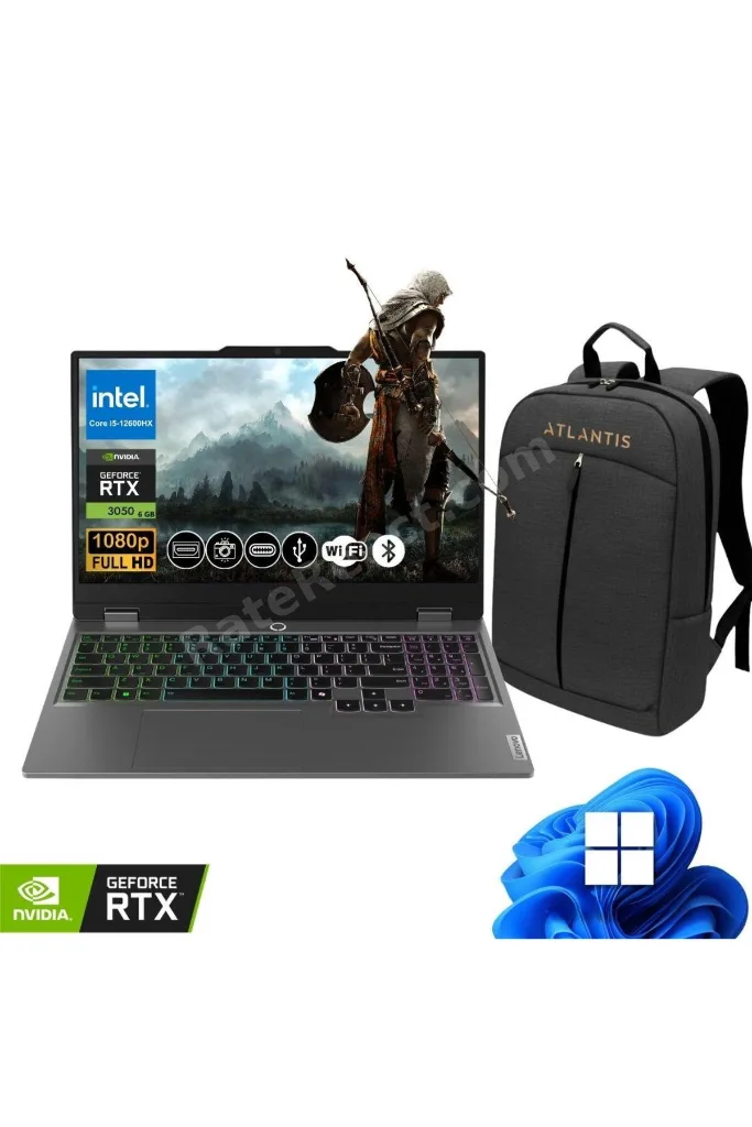 LOQ Gaming Notebook i5-12600HX 24GB RAM 1TB SSD RTX3050 6GB 15.6" FHD 144Hz IPS Win11Pro 83GS