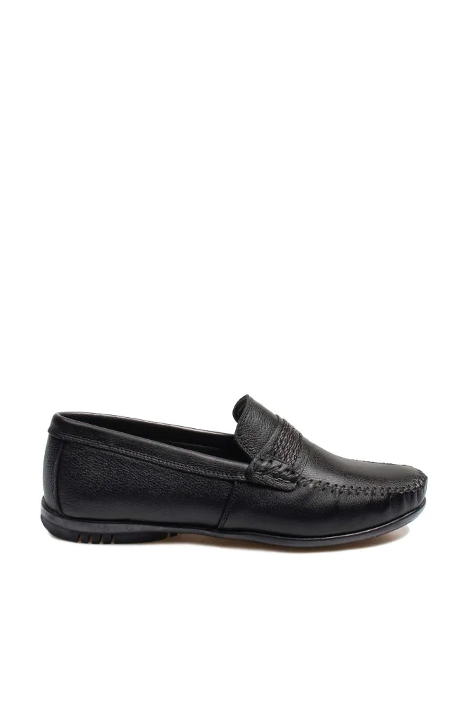 Siyah Erkek Loafer Ayakkabı İçi Dışı Kaliteli Hakiki Deri MRG01715131316