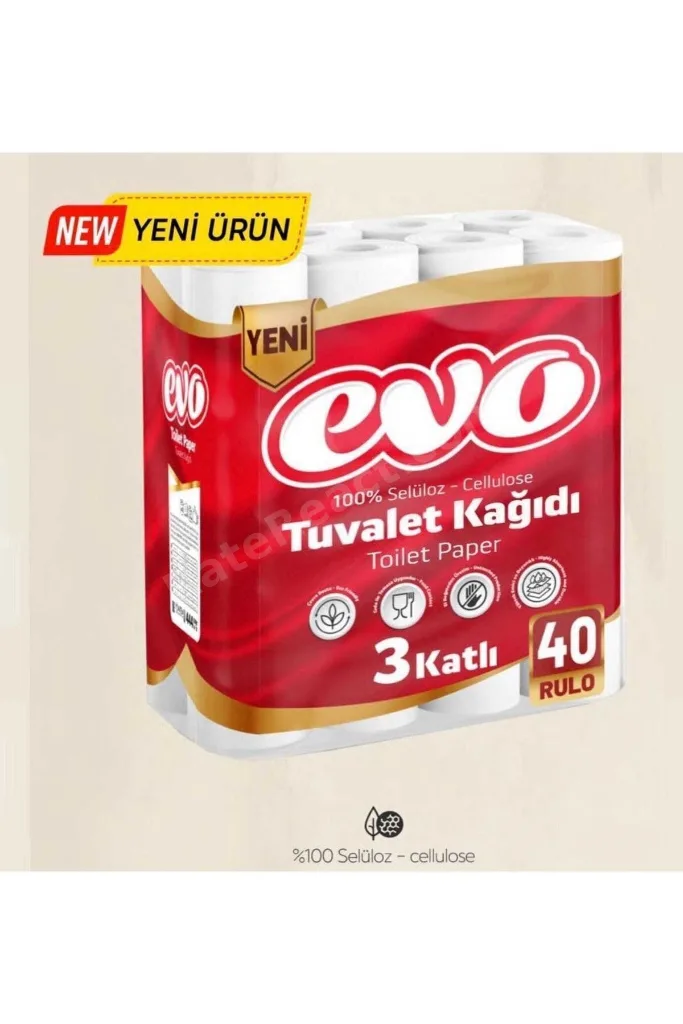 Evo 3 Katlı Tuvalet Kağıdı 40 Rulo
