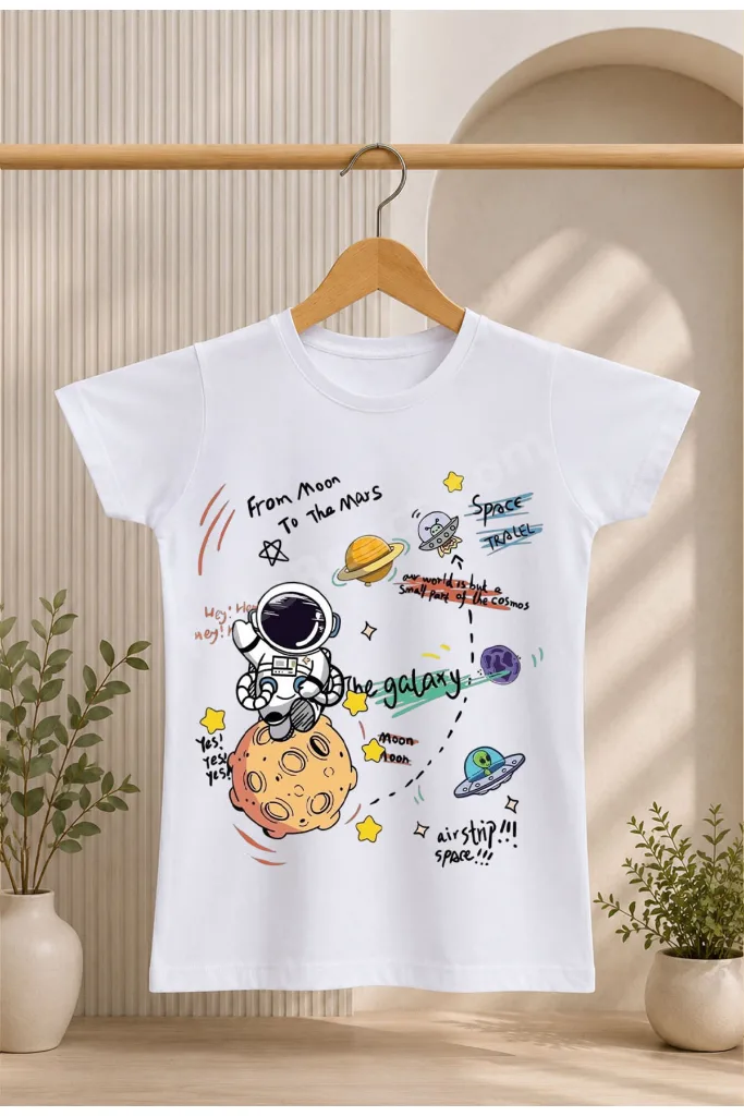 Çocuk T-Shirt Yazılı İyiyim Ama Deliricem Gibi Baskılı %100 Pamuk Kısa Kol T-Shirt