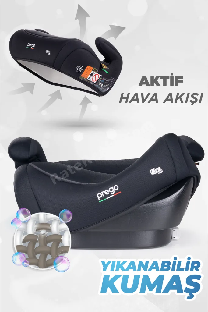Hera 15-36 Kg Emniyet Kemeriyle Kullanılabilen Isofixli Oto Koltuğu Yükselticisi İ-Size-Belgeli