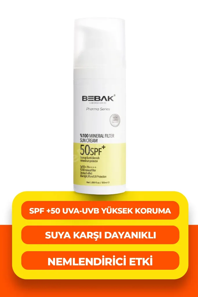 Pharma %100 Mineral Güneş Filtresi Içerikli Spf 50+ Yüksek Korumalı Güneş Kremi 50ml