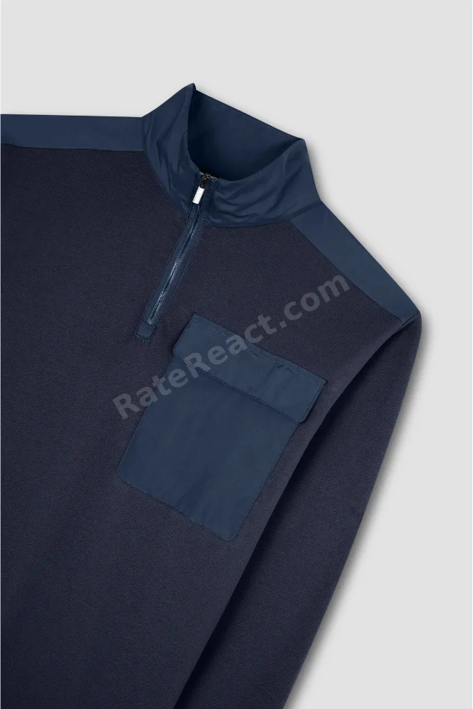 COTTON ZIPPED SWEATER