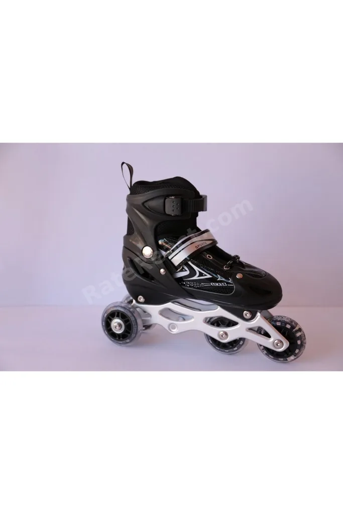 Paten Ayarlanabilir 2+1 Işıklı Metal Gövde Alıştırma Pateni Çanta Hediyeli Işıklı Paten